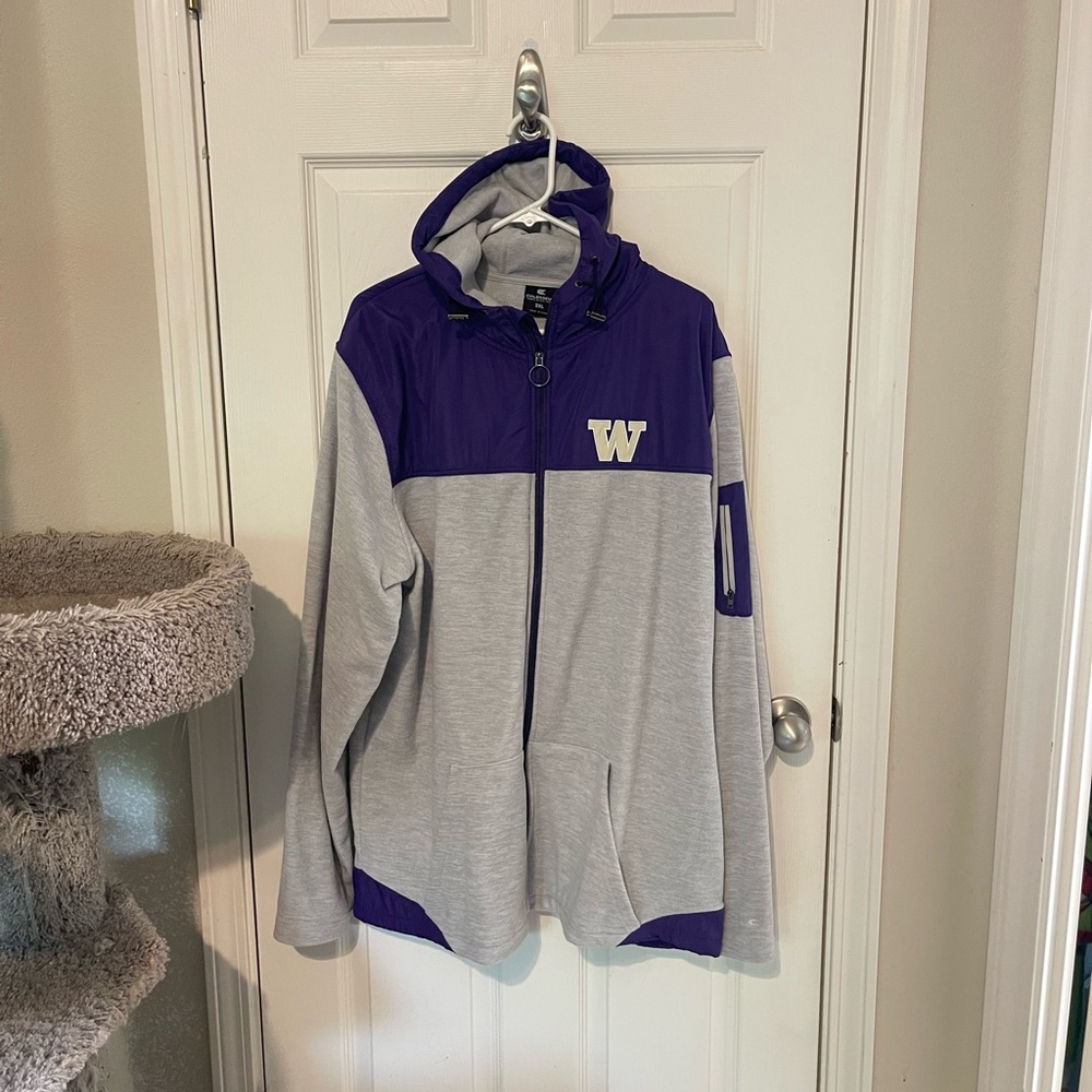 Colosseum Purple and Gray Men's Zip-Up Jacket